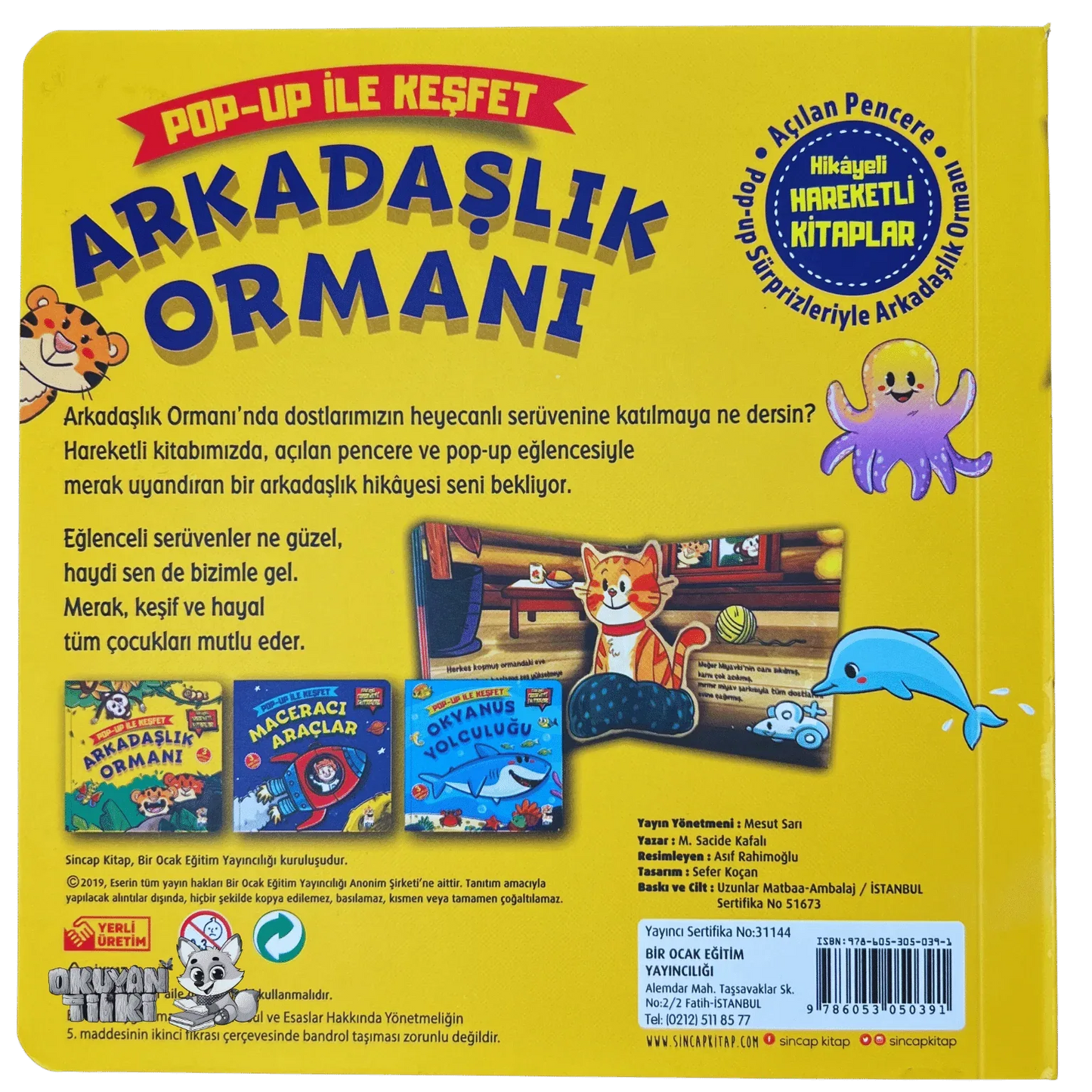Arkadaşlık Ormanı – Pop Up ile Keşfet (3D Kitap, 2+ Yaş) - Okuyan Tilki