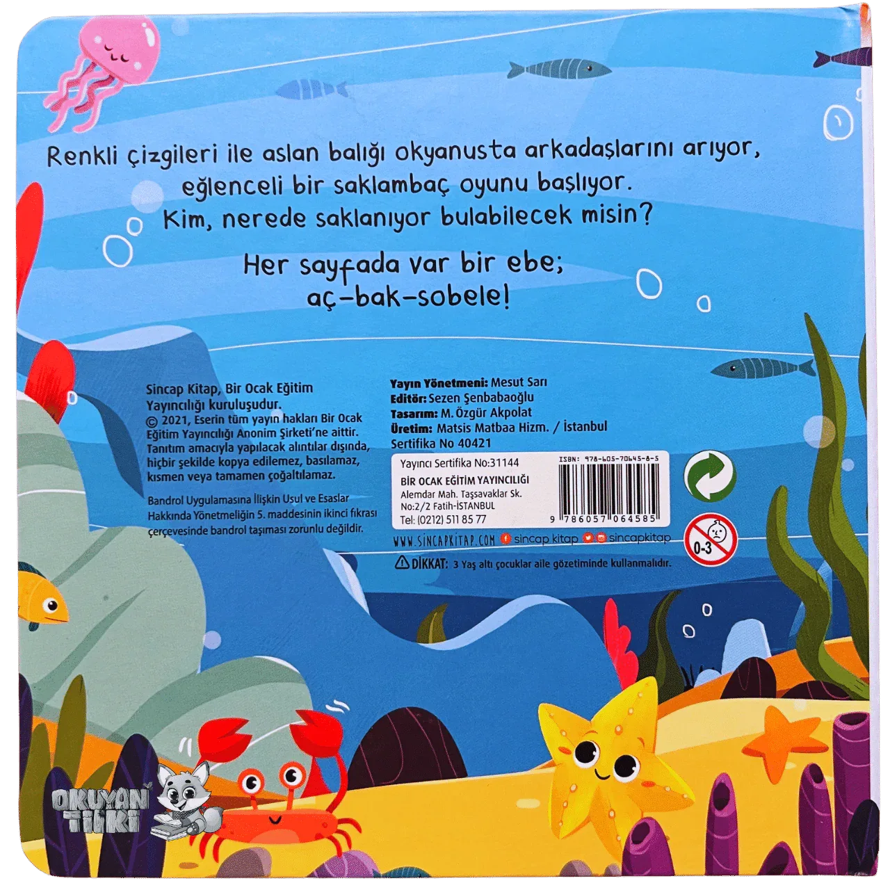 Aç Bak - Okyanusta Saklambaç Bul Beni (1+ Yaş) - Okuyan Tilki