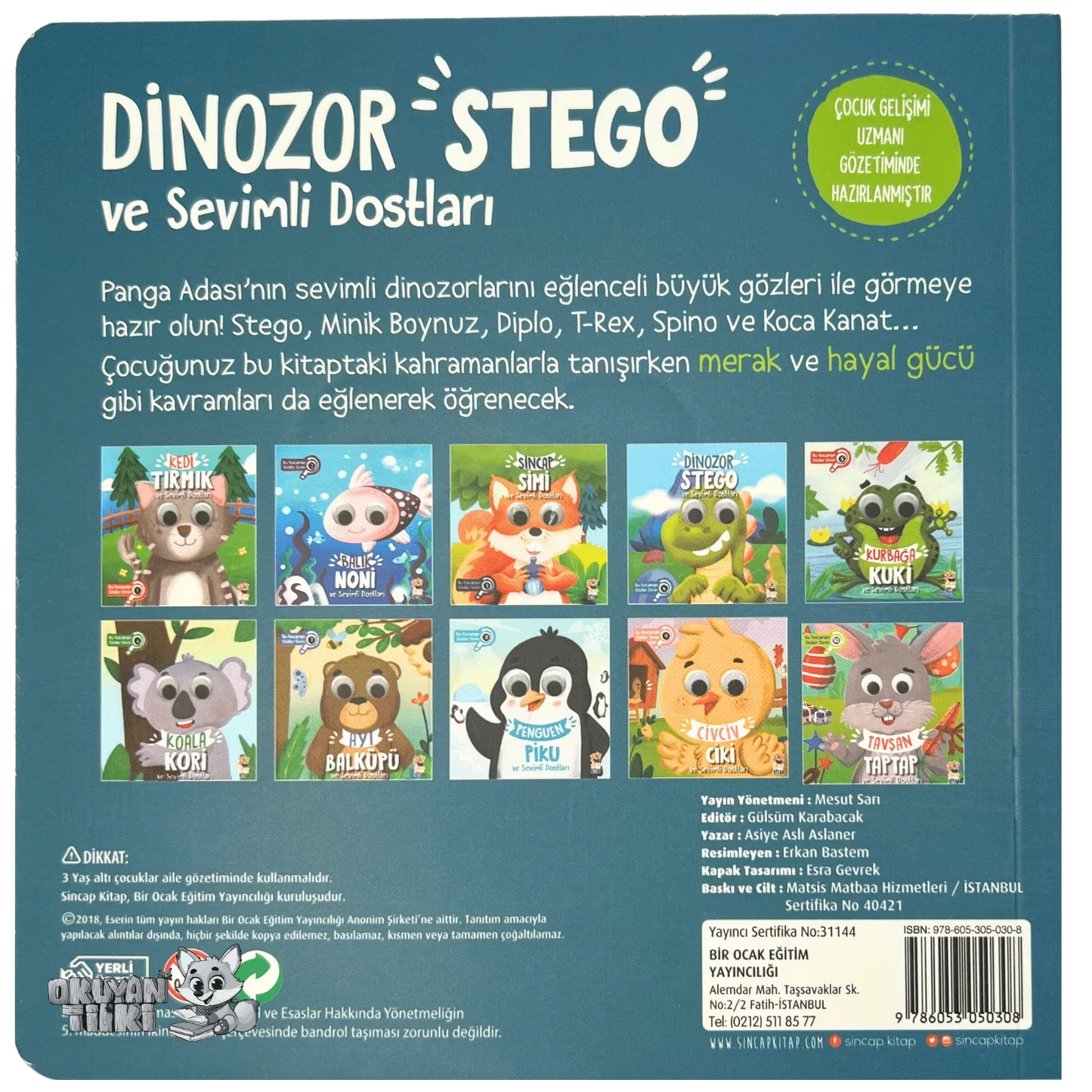 Dinozor Stego ve Sevimli Dostları – Bu Kocaman Gözler Kimin? (1+ Yaş) - Okuyan Tilki
