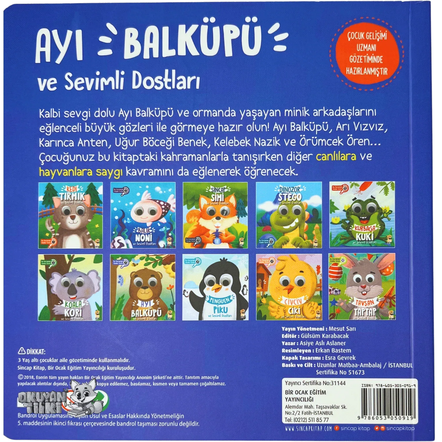 Ayı Balküpü ve Sevimli Dostları – Bu Kocaman Gözler Kimin? (1+ Yaş) - Okuyan Tilki