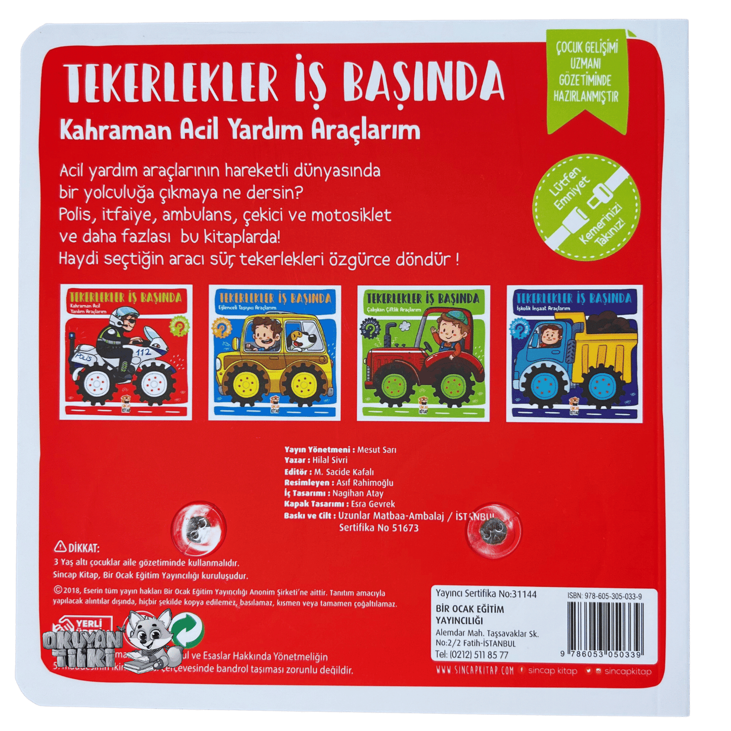 Tekerlekler İş Başında – Kahraman Acil Yardım Araçlarım (1+ Yaş) - Okuyan Tilki