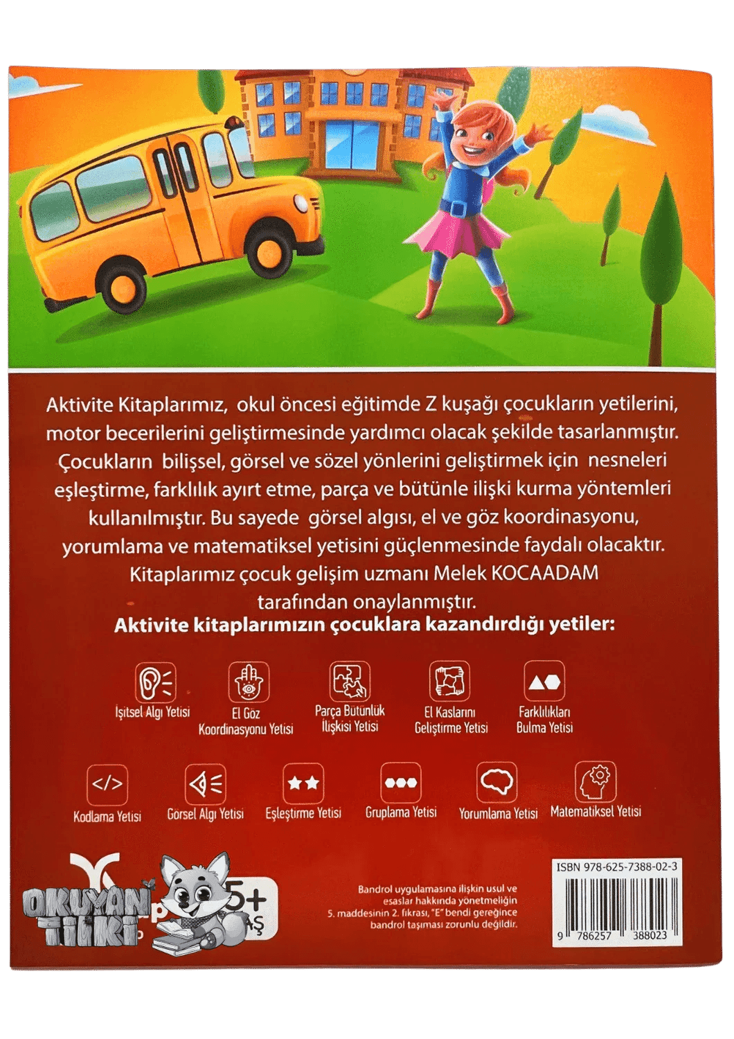 Aktivite Kitabı 1 (5+ Yaş, Kırmızı) - Okuyan Tilki
