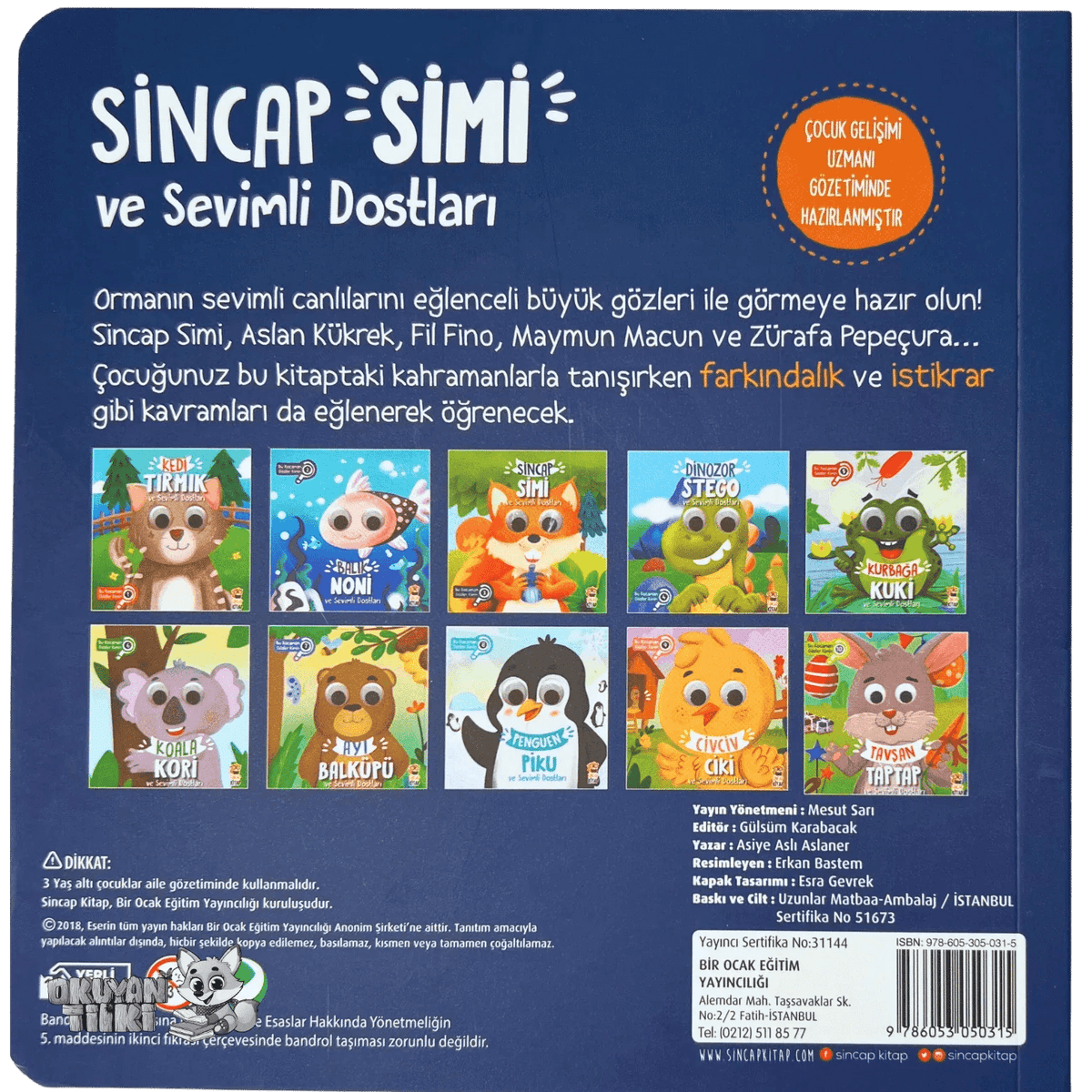 Sincap Simi ve Sevimli Dostları – Bu Kocaman Gözler Kimin? (1+ Yaş) - Okuyan Tilki