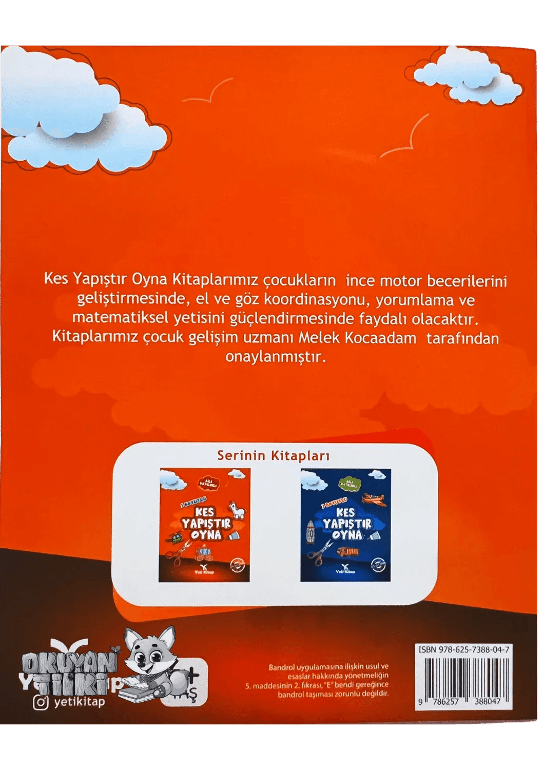 Kes Yapıştır Oyna 1 Kitabı (6+ Yaş, Turuncu) - Okuyan Tilki