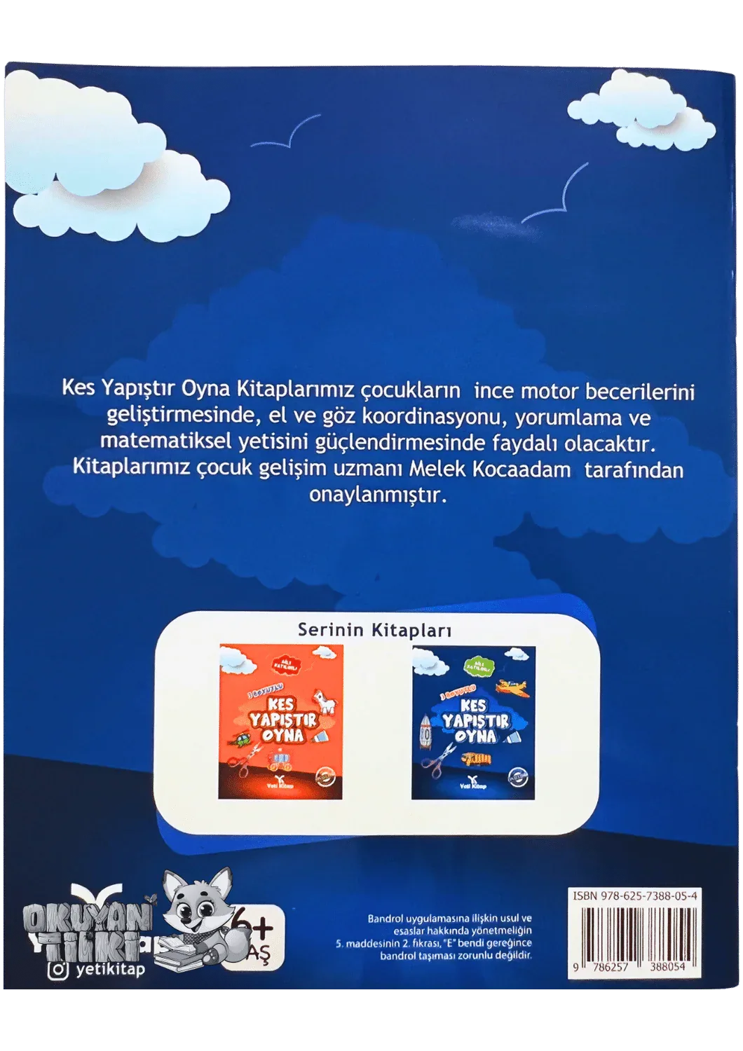 Kes Yapıştır Oyna 2 Kitabı (6+ Yaş, Mavi) - Okuyan Tilki
