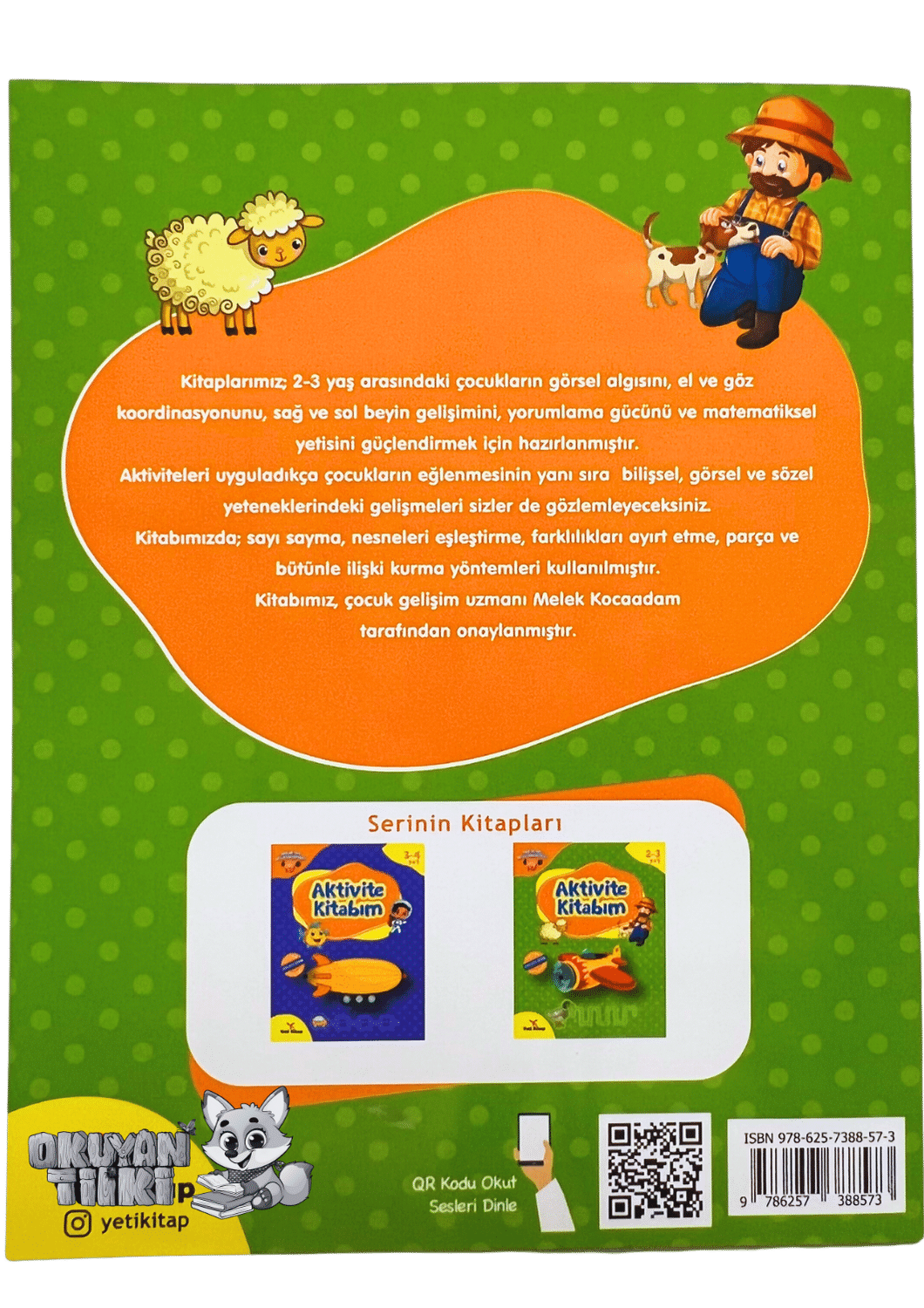 Aktivite Kitabım Evde Etkinlik Seti (2-3 Yaş; Yeşil) - Okuyan Tilki