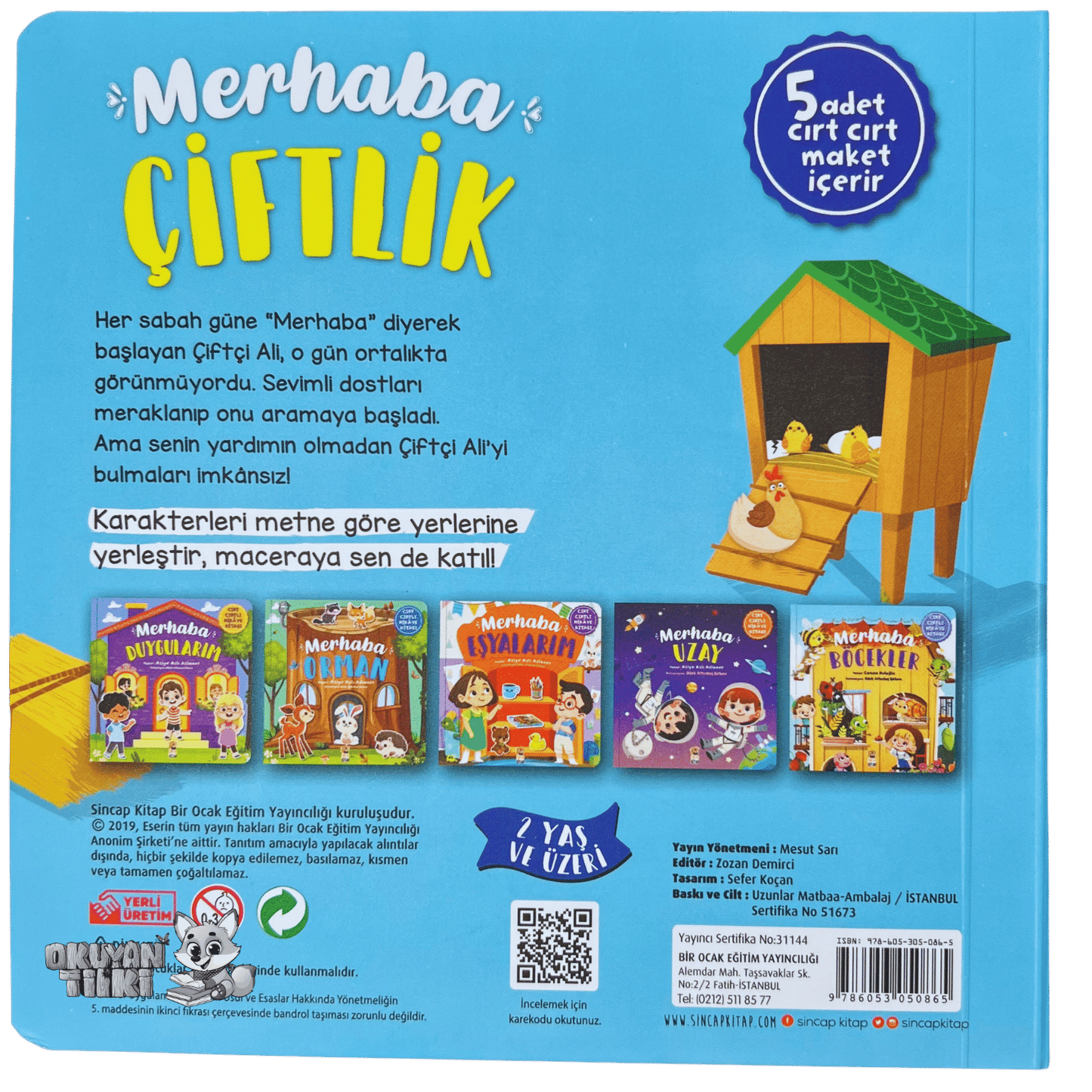 Merhaba Çiftlik - Cırt Cırtlı Hikaye Kitabı (1+ Yaş) - Okuyan Tilki