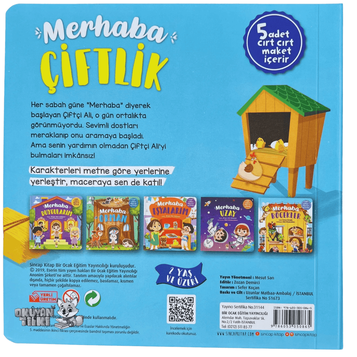 Merhaba Çiftlik - Cırt Cırtlı Hikaye Kitabı (1+ Yaş) - Okuyan Tilki