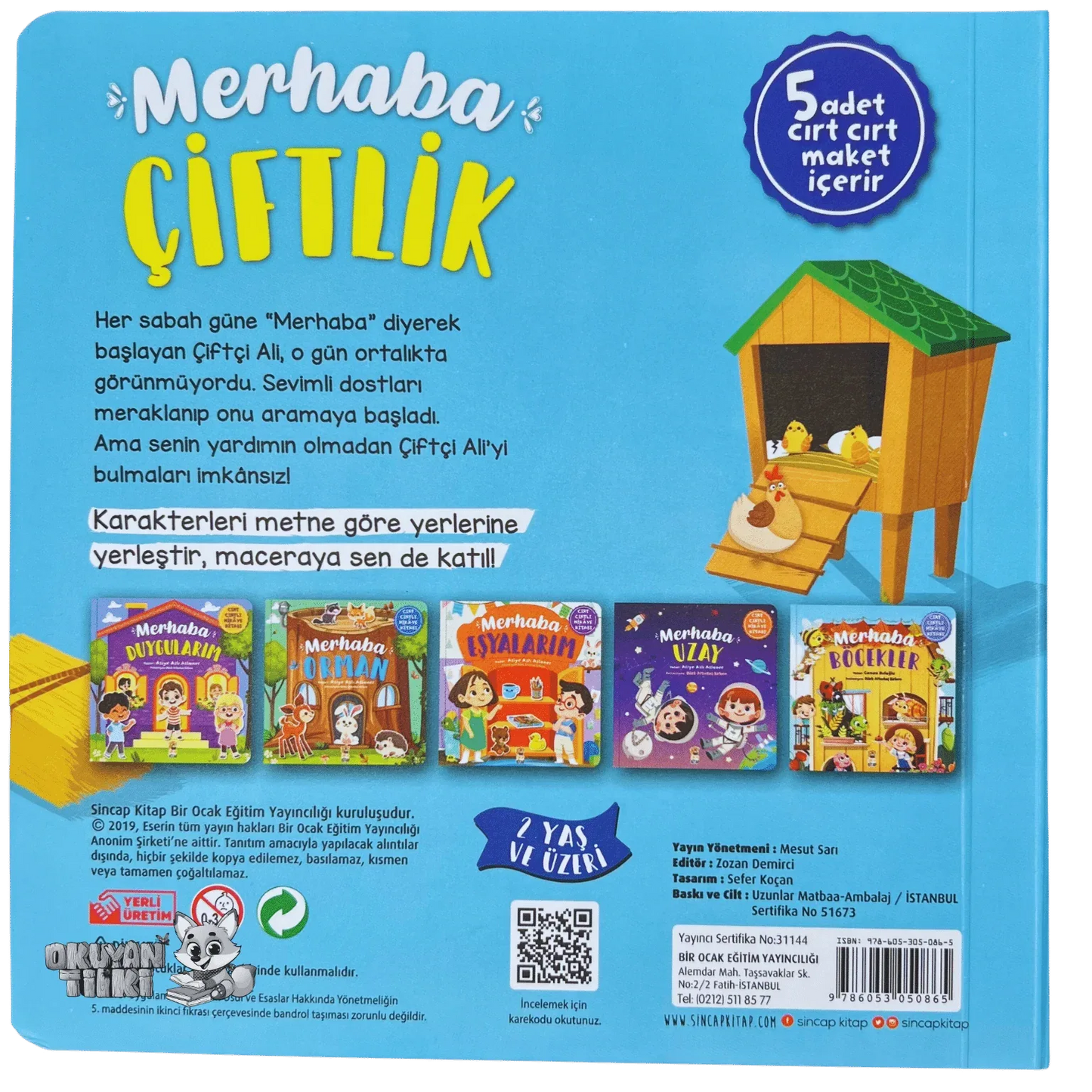 Merhaba Çiftlik - Cırt Cırtlı Hikaye Kitabı (1+ Yaş) - Okuyan Tilki