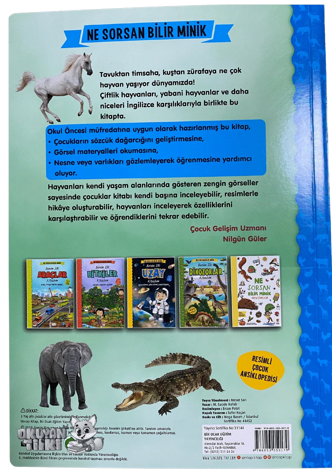Ne Sorsan Bilir Minik – Benim İlk Hayvanlar Kitabım (İngilizce Destekli, 1+ Yaş) - Okuyan Tilki