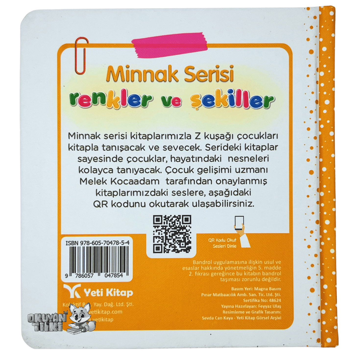 Minnak Serisi - Renkler ve Şekiller (İngilizce Destekli, 1+ Yaş) - Okuyan Tilki
