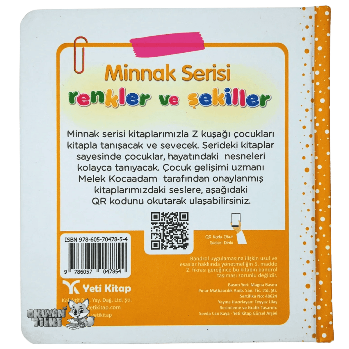 Minnak Serisi - Renkler ve Şekiller (İngilizce Destekli, 1+ Yaş) - Okuyan Tilki