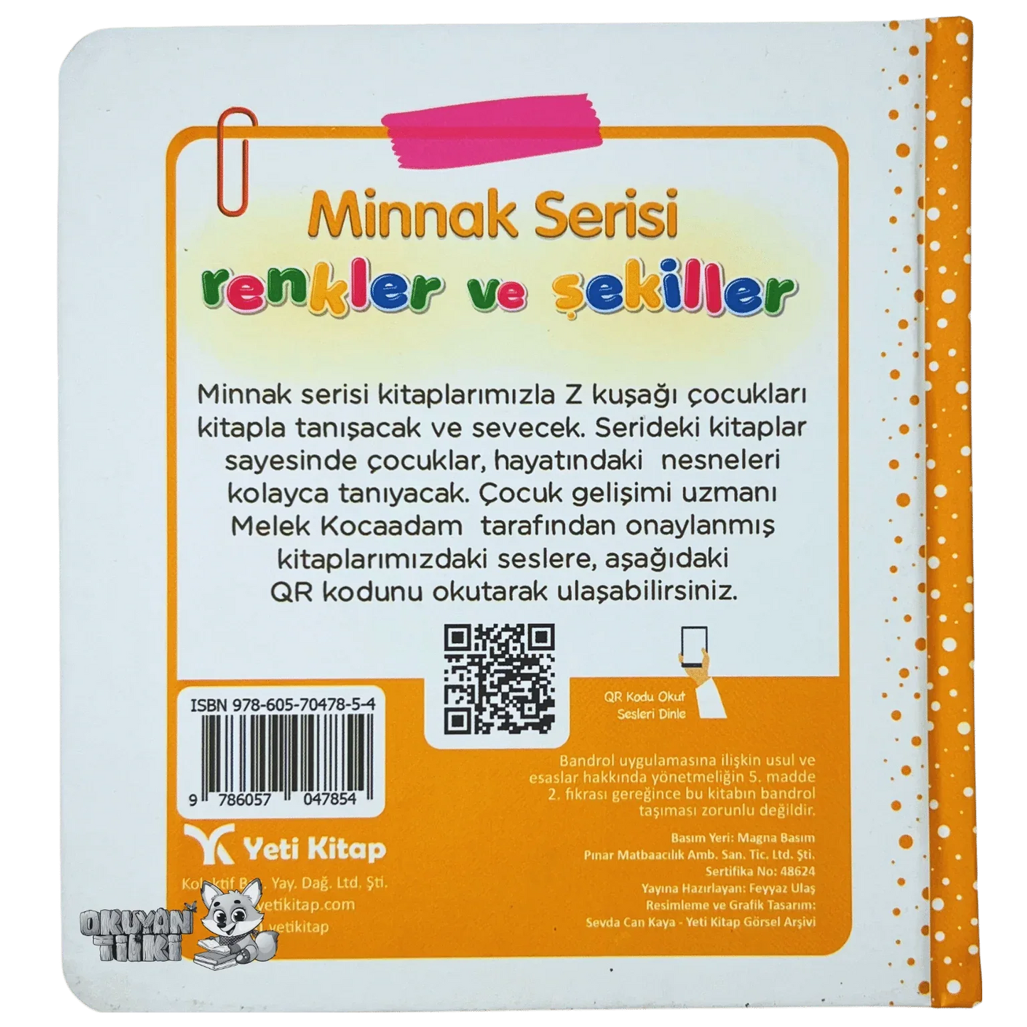 Minnak Serisi - Renkler ve Şekiller (İngilizce Destekli, 1+ Yaş) - Okuyan Tilki