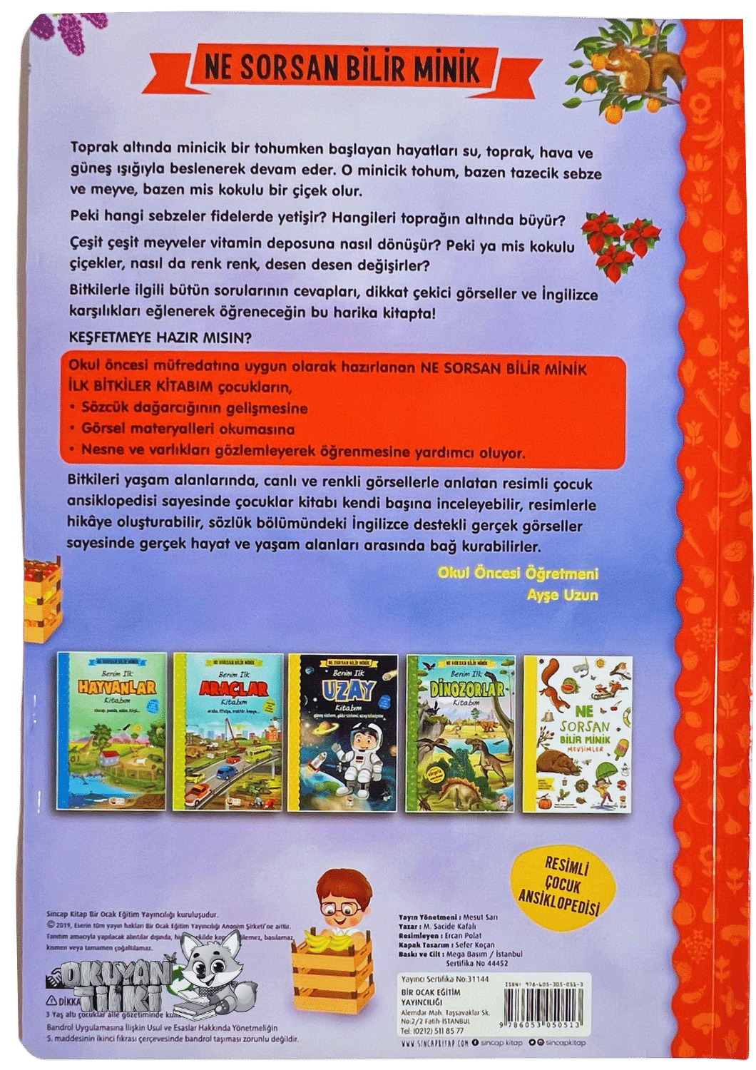 Ne Sorsan Bilir Minik – Benim İlk Bitkiler Kitabım (İngilizce Destekli, 1+ Yaş) - Okuyan Tilki