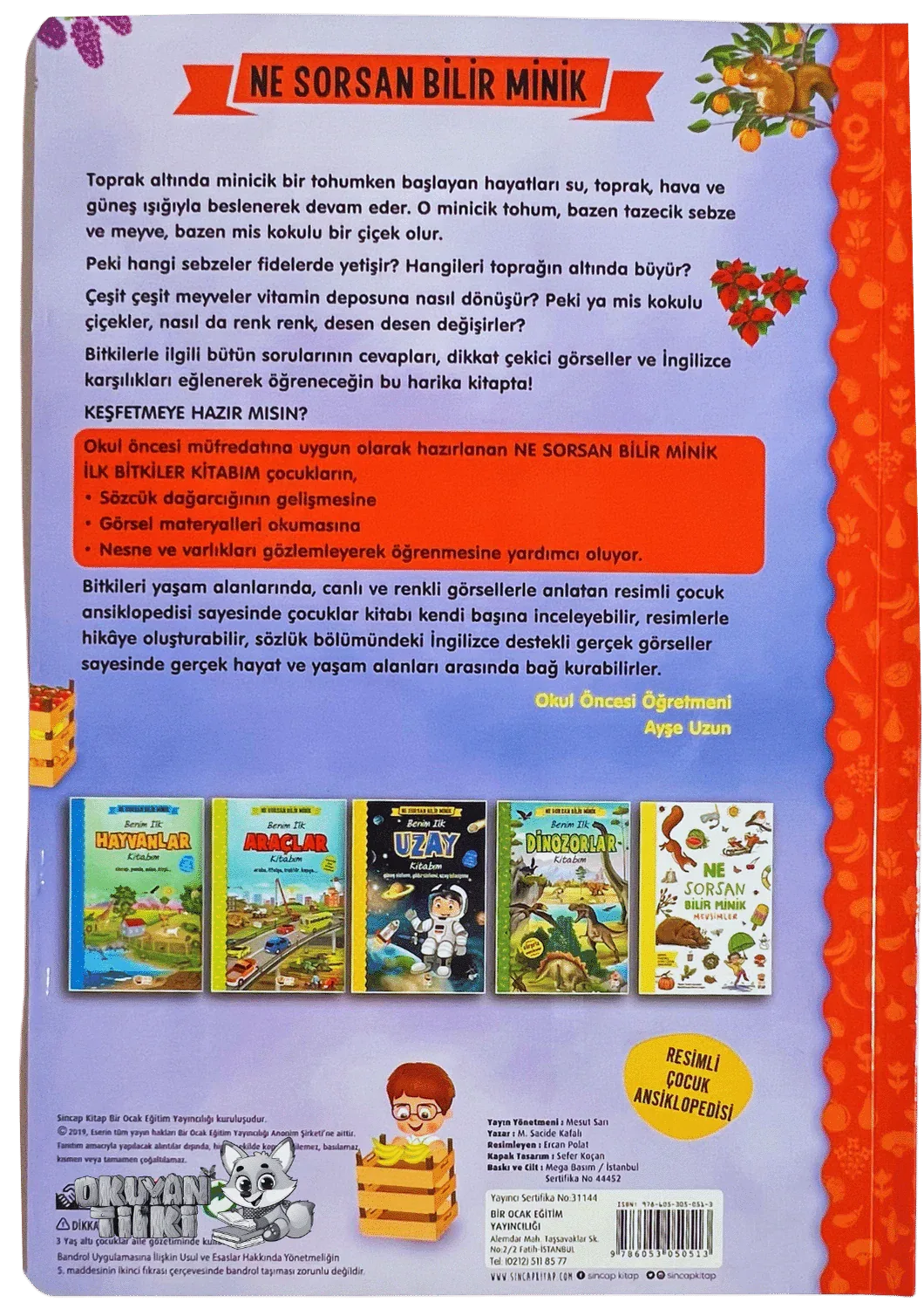 Ne Sorsan Bilir Minik – Benim İlk Bitkiler Kitabım (İngilizce Destekli, 1+ Yaş) - Okuyan Tilki