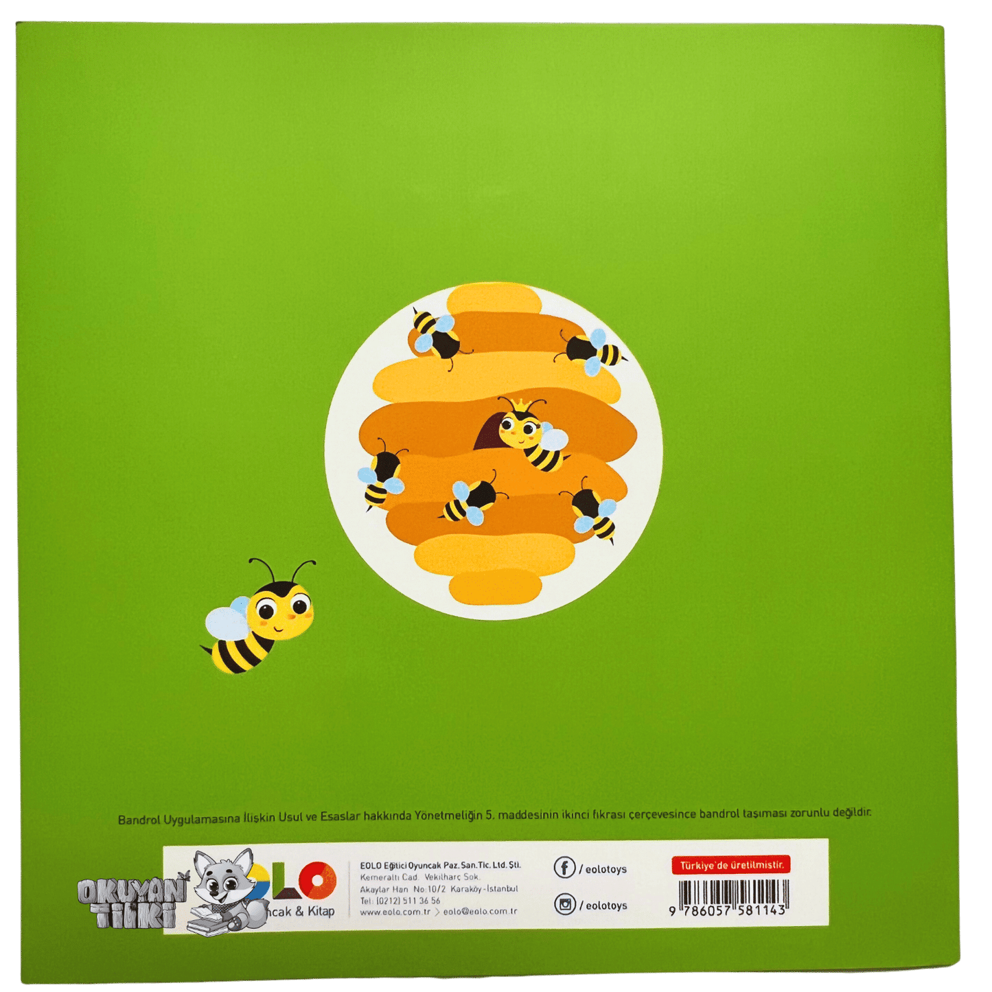 Uç Uç Minik Arı Çizgi Kitabı (3+ Yaş) - Okuyan Tilki