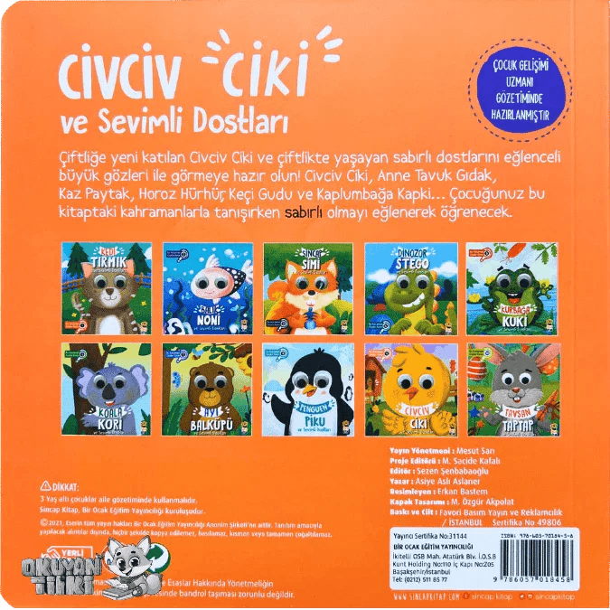 Civciv Ciki ve Sevimli Dostları – Bu Kocaman Gözler Kimin? (1+ Yaş) - Okuyan Tilki
