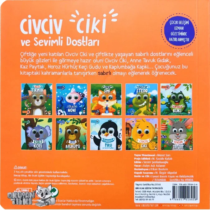 Civciv Ciki ve Sevimli Dostları – Bu Kocaman Gözler Kimin? (1+ Yaş) - Okuyan Tilki