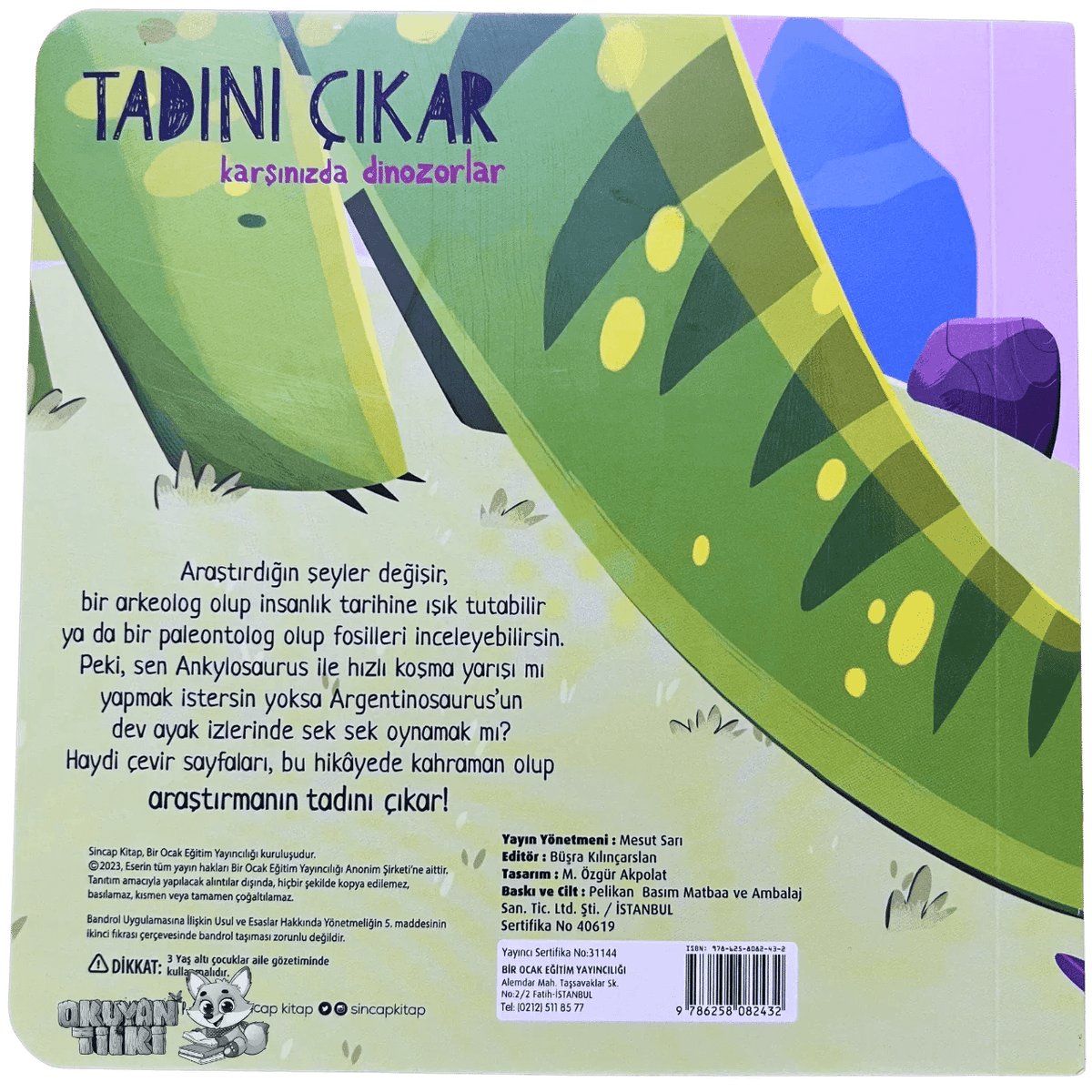 Tadını Çıkar - Karşınızda Dinozorlar (1+ Yaş) - Okuyan Tilki