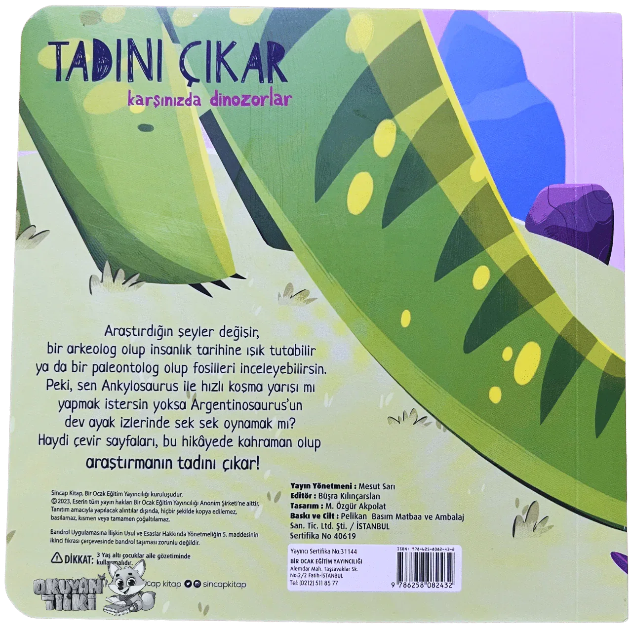 Tadını Çıkar - Karşınızda Dinozorlar (1+ Yaş) - Okuyan Tilki