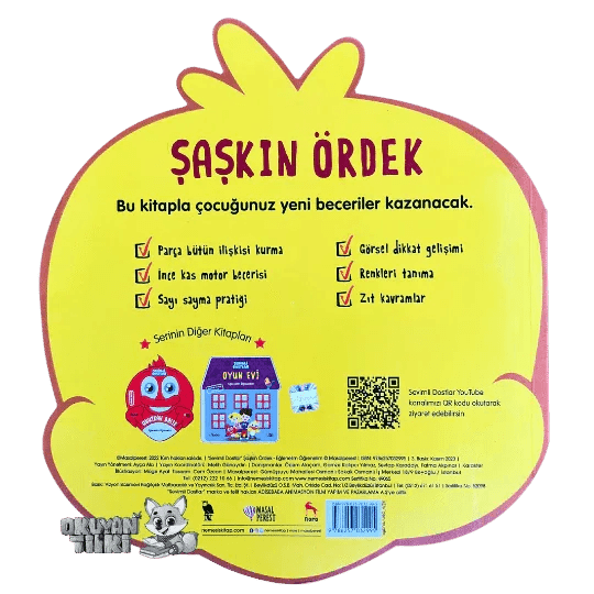 Sevimli Dostlar - Şaşkın Ördek - Kesimli (2+ Yaş) - Okuyan Tilki