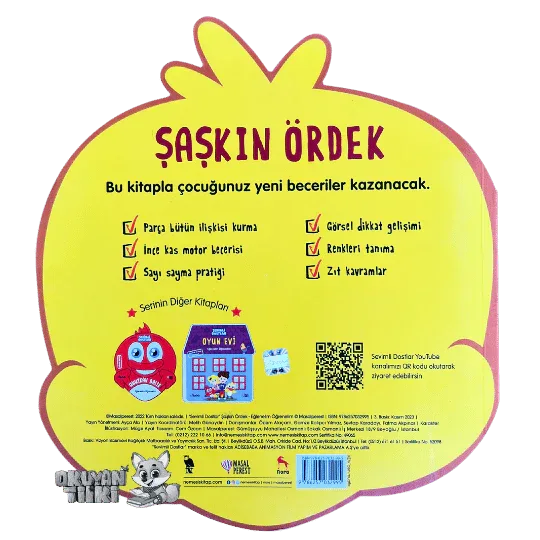 Sevimli Dostlar - Şaşkın Ördek - Kesimli (2+ Yaş) - Okuyan Tilki