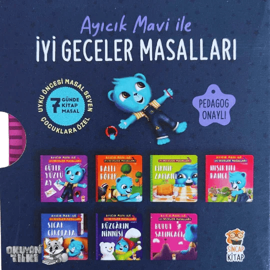 Ayıcık Mavi’nin İyi Geceler Masalları (7 Kitap, 1+ Yaş) - Okuyan Tilki