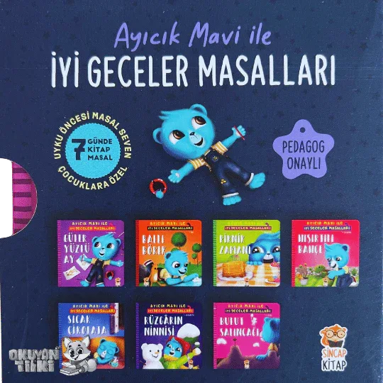 Ayıcık Mavi’nin İyi Geceler Masalları (7 Kitap, 1+ Yaş) - Okuyan Tilki