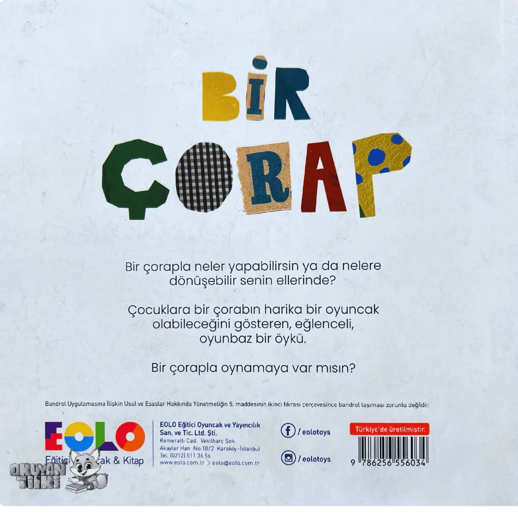 Oyunbaz Öyküler – Bir Çorap (2-5 Yaş) - Okuyan Tilki