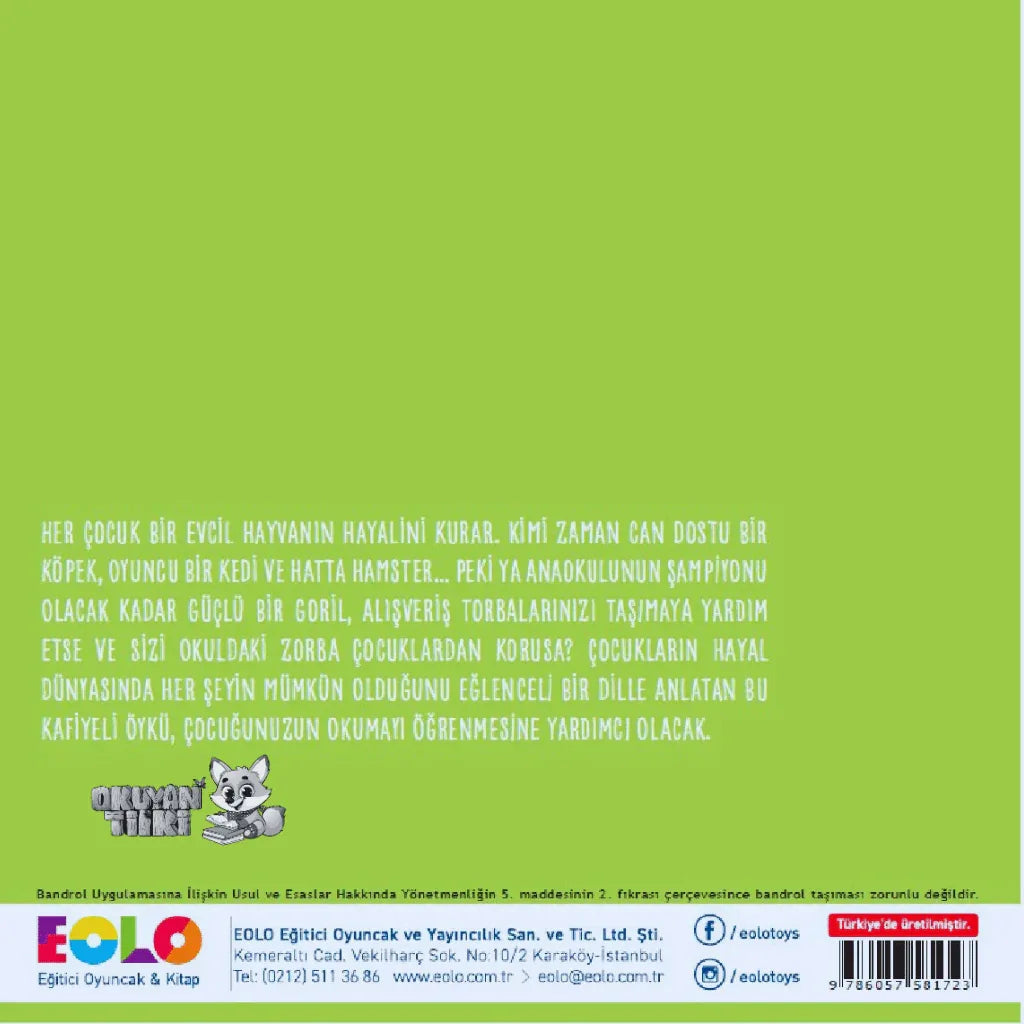 Bir Gorilim Olsa (2-5 Yaş) - Okuyan Tilki