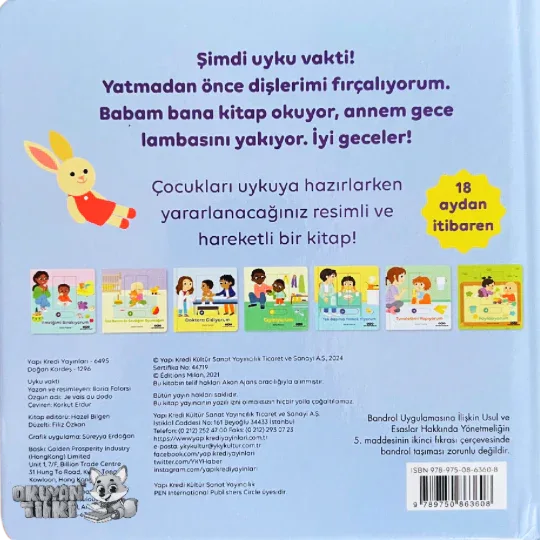 Uyku Vakti - Hareketli Büyüyorum Serisi (0+ Yaş) - Okuyan Tilki