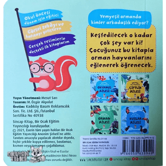 Bilgi Dolu İlk Kitaplarım - Orman Ailesi (1+ Yaş) - Okuyan Tilki