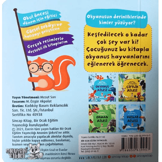 Bilgi Dolu İlk Kitaplarım - Okyanus Ailesi (1+ Yaş) - Okuyan Tilki