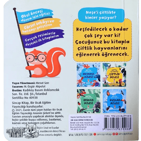 Bilgi Dolu İlk Kitaplarım - Çiftlik Ailesi (1+ Yaş) - Okuyan Tilki