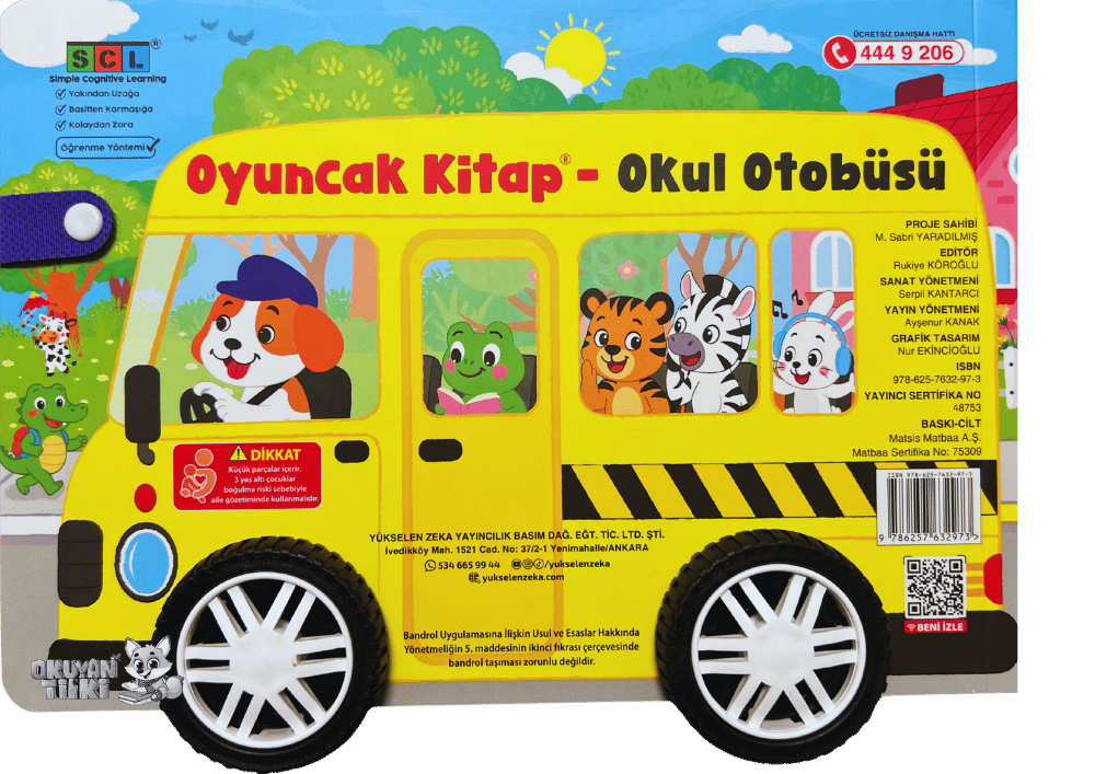 Oyuncak Kitap - Okul Otobüsü (Gerçek Tekerlekli) (0+ Yaş)