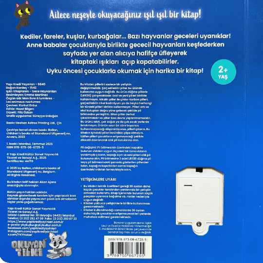 Işıklı Kitaplarım: Gece Hayvanları (Lichterbuch, 2+ Yaş)