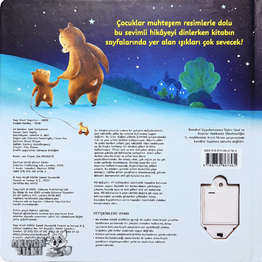 Işıklı Kitap - İyi Geceler, Seni Seviyorum (Lichterbuch, 2+ Yaş)