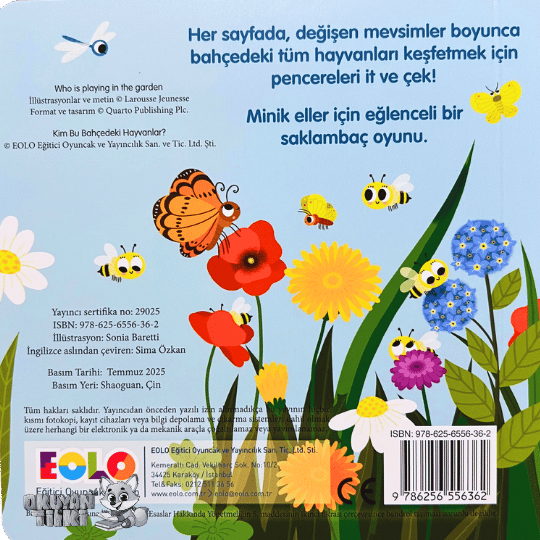 Sürgülü Kitap - Kim Bu Bahçedeki Hayvanlar? (2+ Yaş)