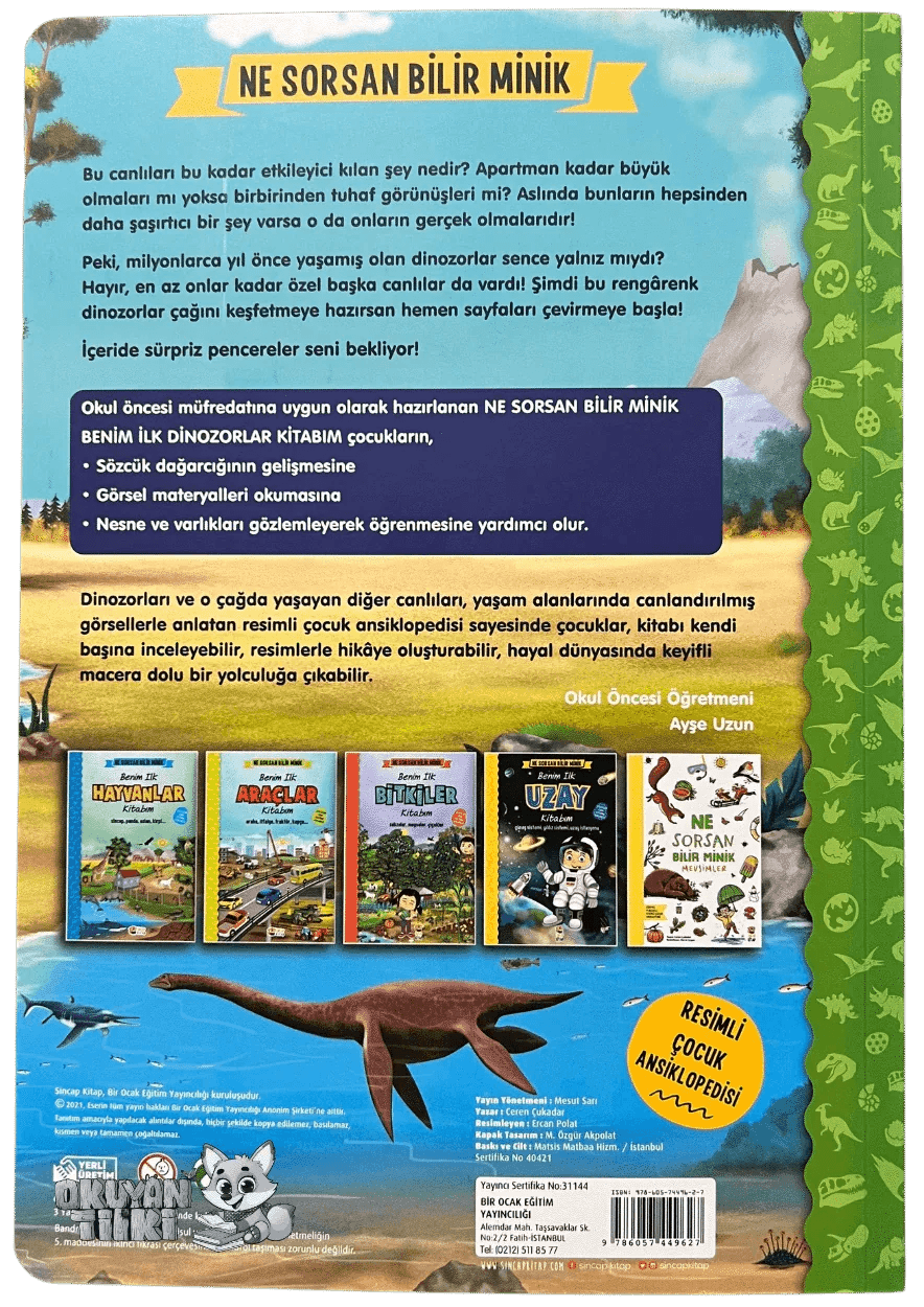 Ne Sorsan Bilir Minik – Benim İlk Dinozorlar Kitabım (1+ Yaş) - Okuyan Tilki
