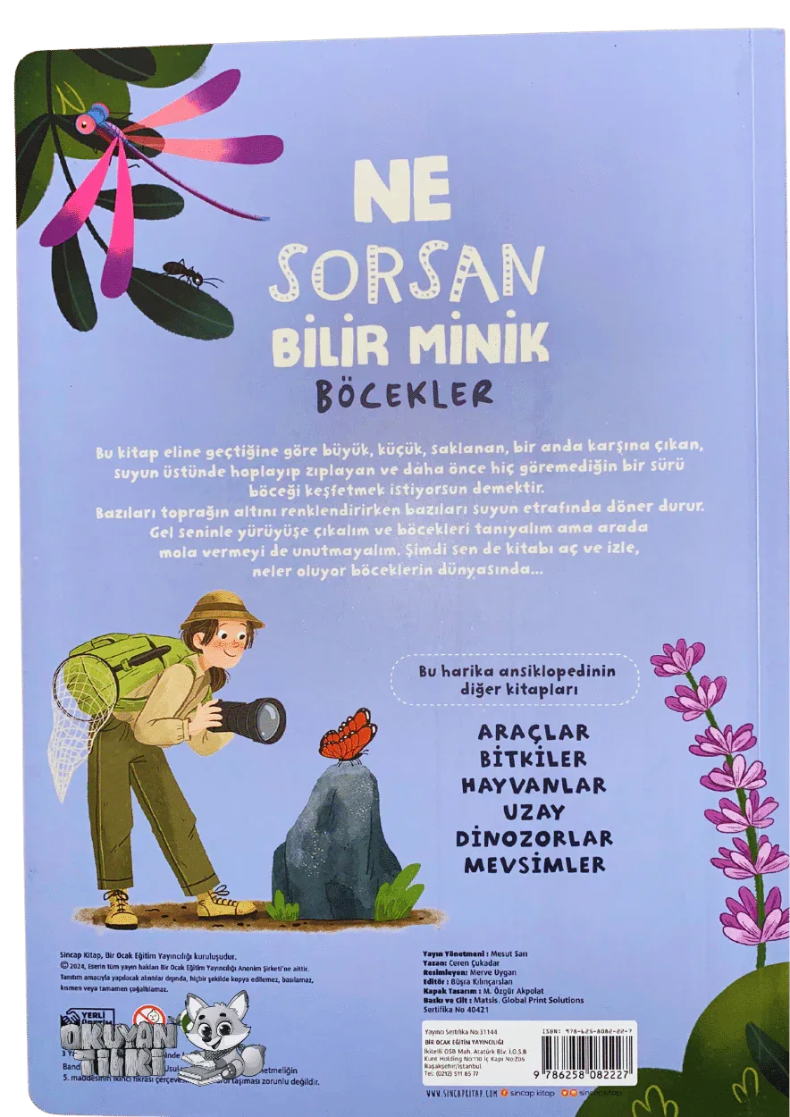 Ne Sorsan Bilir Minik – Benim İlk Böcekler Kitabım (1+ Yaş) - Okuyan Tilki