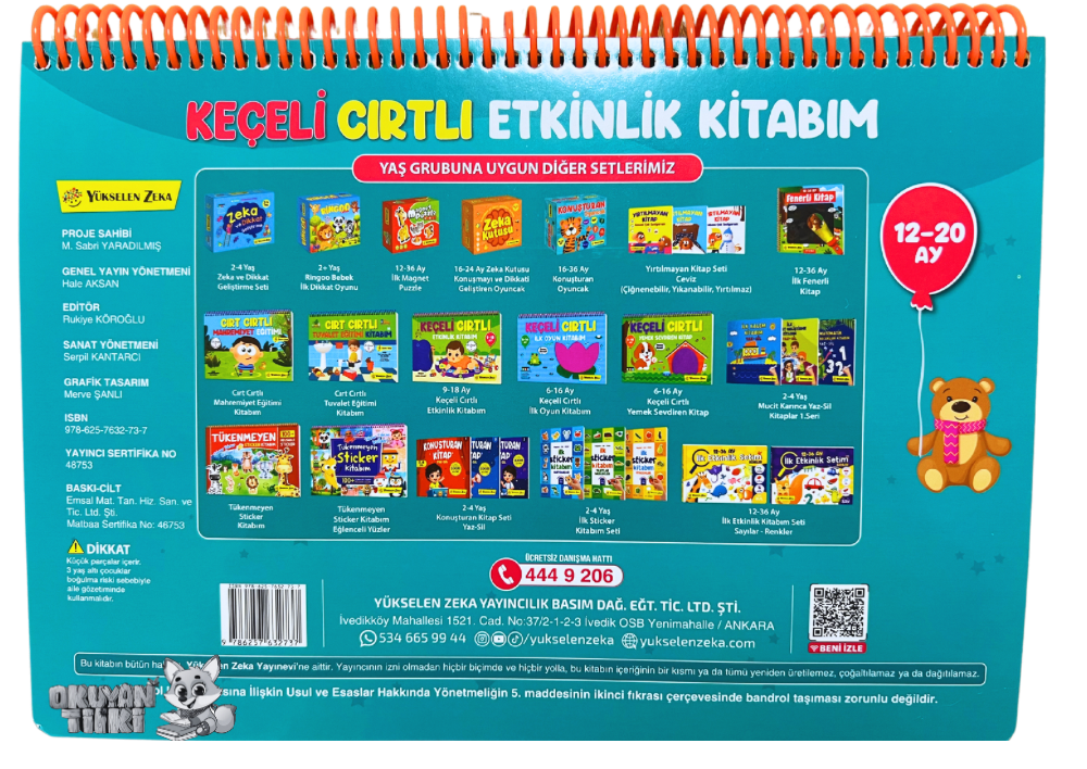 12-20 Ay İlk Cırt Cırtlı - Keçeli Etkinlik Kitabım