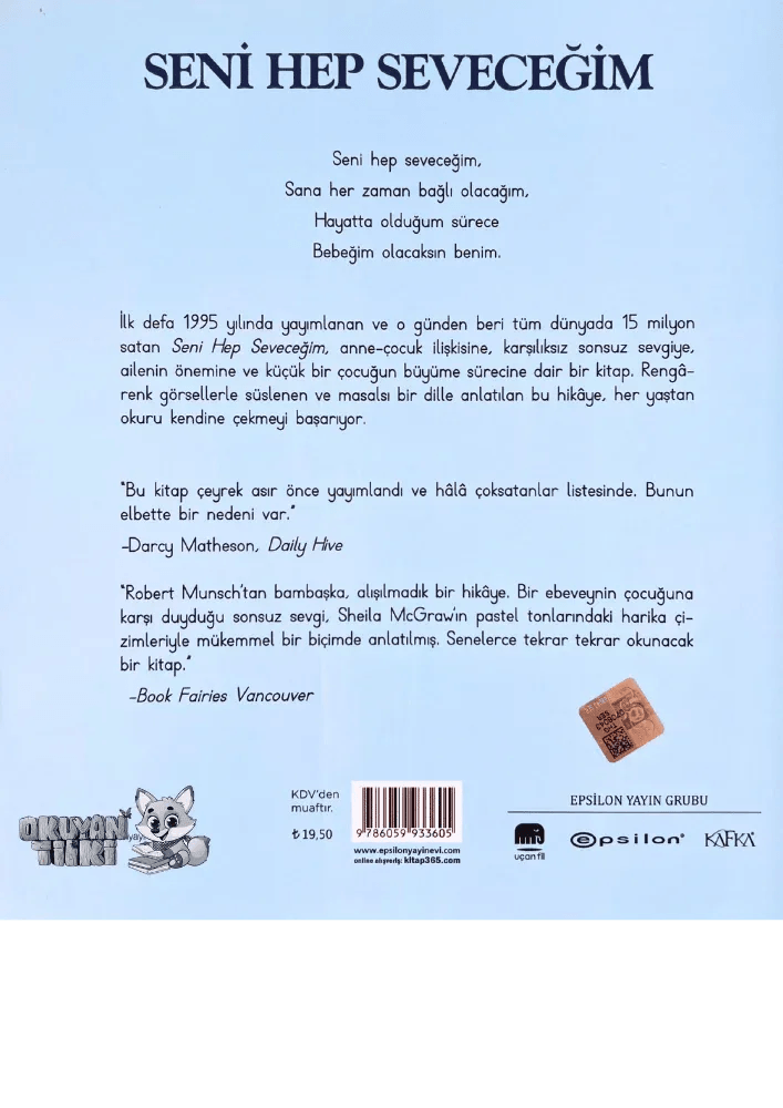 Seni Hep Seveceğim (3+ Yaş) - Okuyan Tilki