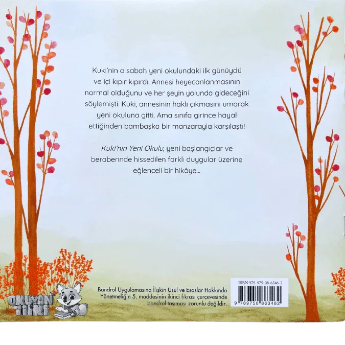 Kuki’nin Yeni Okulu (3+ Yaş) - Okuyan Tilki