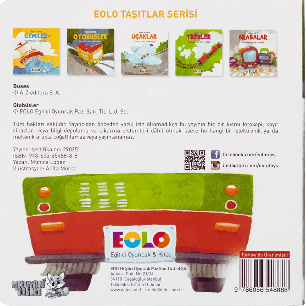 Taşıtlar Serisi - Otobüsler (2+ Yaş) - Okuyan Tilki