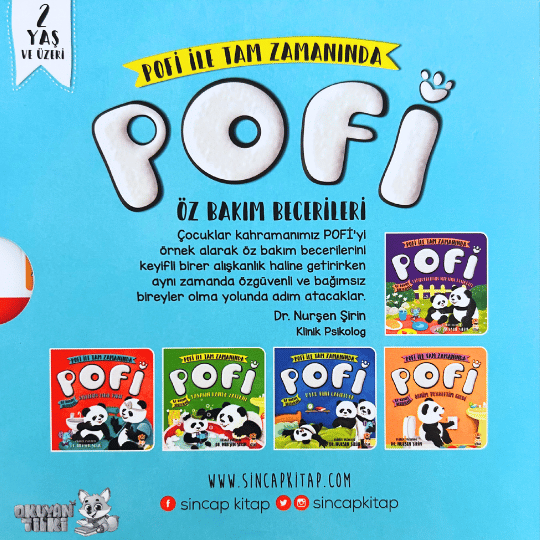 Pofi ile Tam Zamanında Öz Bakım Becerileri Seti (5 Kitap, 1+ Yaş)
