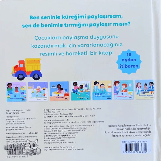 Paylaşıyorum - Hareketli Büyüyorum Serisi (0+ Yaş) - Okuyan Tilki