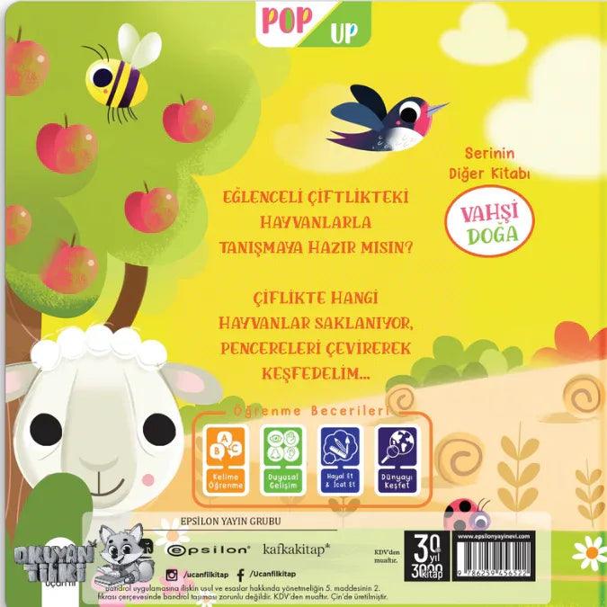 Eğlenceli Çiftlik - Pop Up (3D Kitap, 1+ Yaş) - Okuyan Tilki