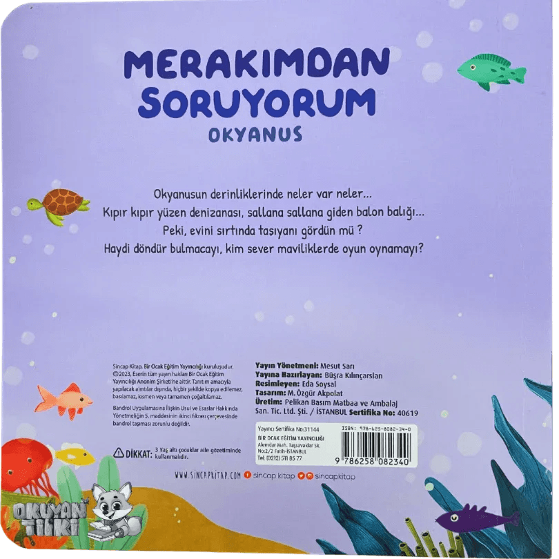 Merakımdan Soruyorum - Okyanus (1+ Yaş) - Okuyan Tilki