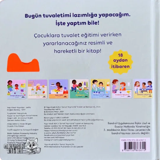 Tuvaletimi Yapıyorum - Hareketli Büyüyorum Serisi (0+ Yaş) - Okuyan Tilki