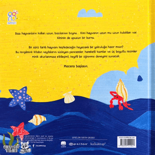 Bebeğimle Hayvanlar Âleminde - Uzun, Uzun, Çok Uzun (1+ Yaş, 3D Kitap) - Okuyan Tilki